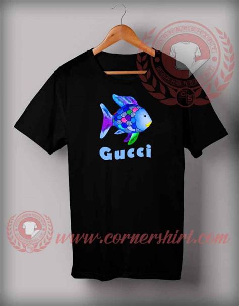 green and white gucci shirt|rainbow fish gucci shirt.